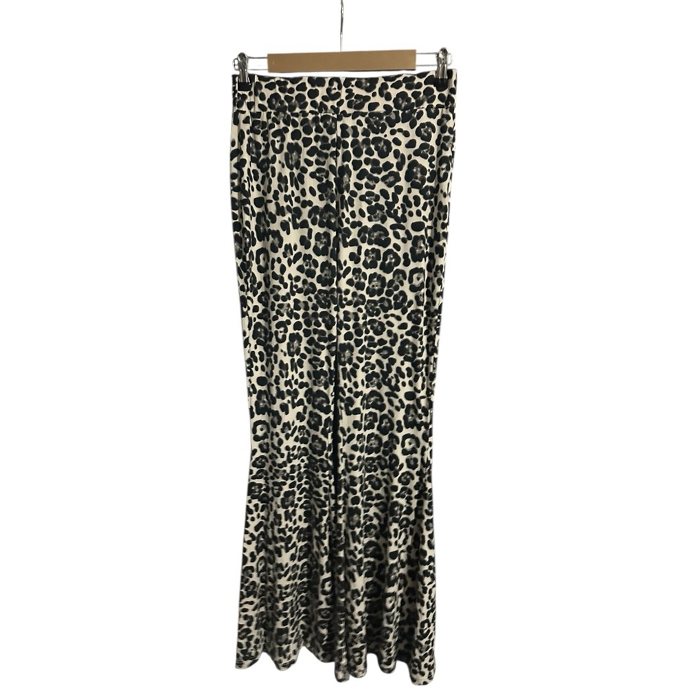 Entro Leopard Print Flare Pull On Pants Brown Size L